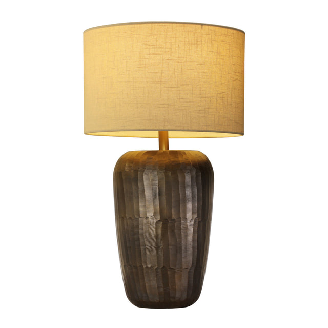 Antique Brass Drum Table Lamp by Splendido Ishani