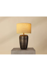 Modern European furniture - Antique Brass Drum Table Lamp - www.oroa.com