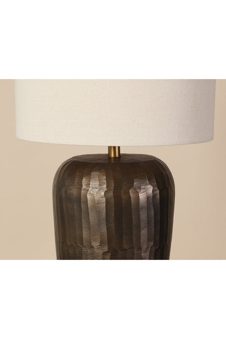 Modern European furniture - Antique Brass Drum Table Lamp - www.oroa.com