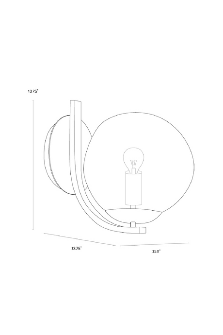 Modern European furniture - Gray Blown Glass Wall Lamp - www.oroa.com