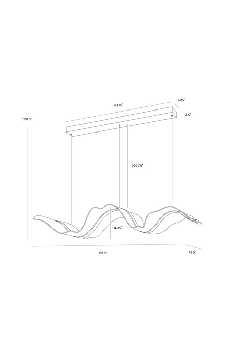 Modern European furniture - Wave Inspired Chandelier - www.oroa.com