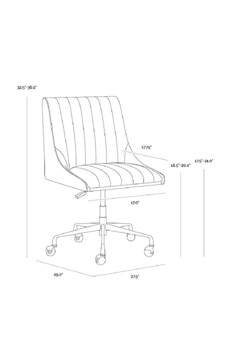 Modern European furniture - Vertical Stitched Office Chair - www.oroa.com