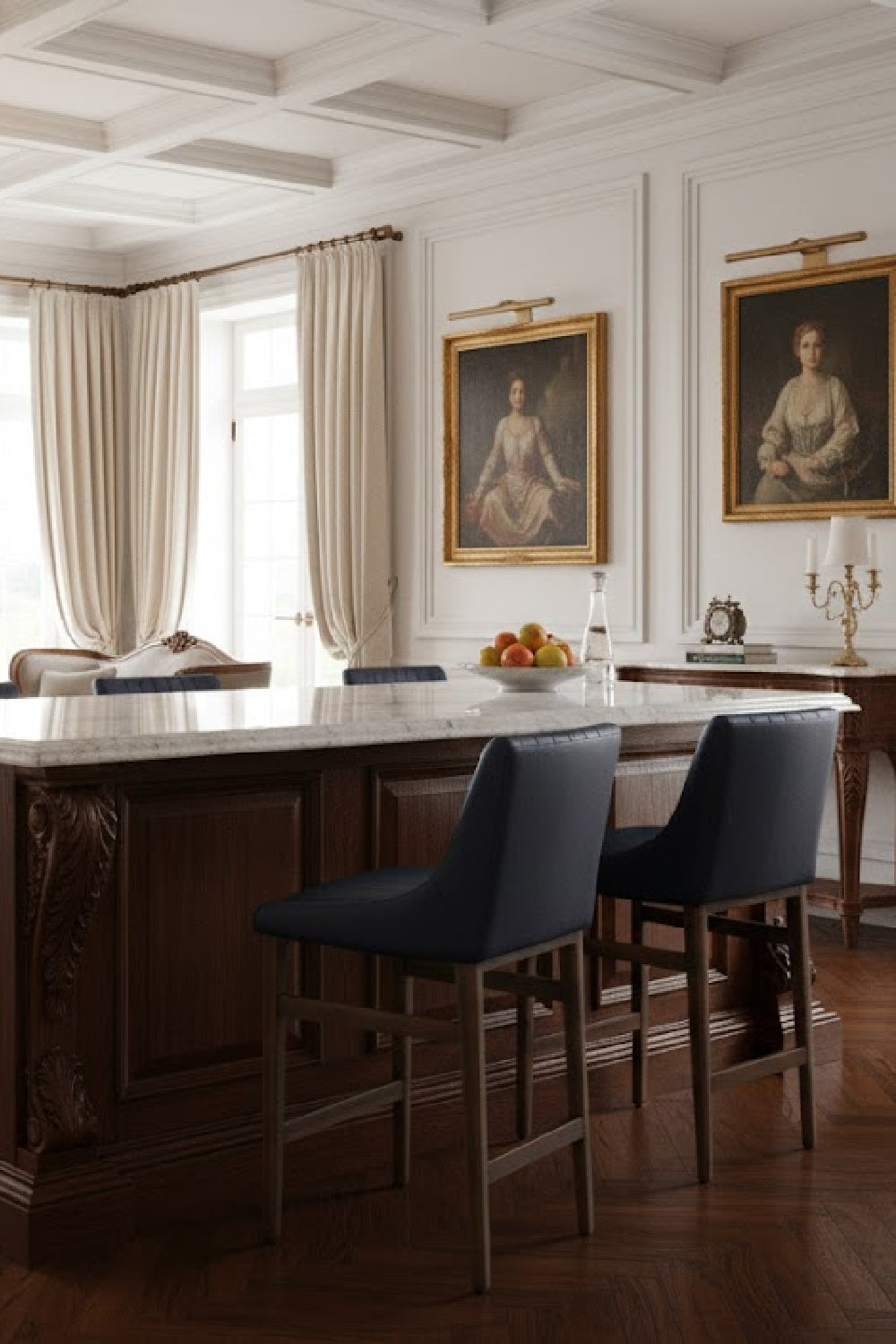 Channel-Tufted Counter Stool | Splendido Halden | Oroa.com