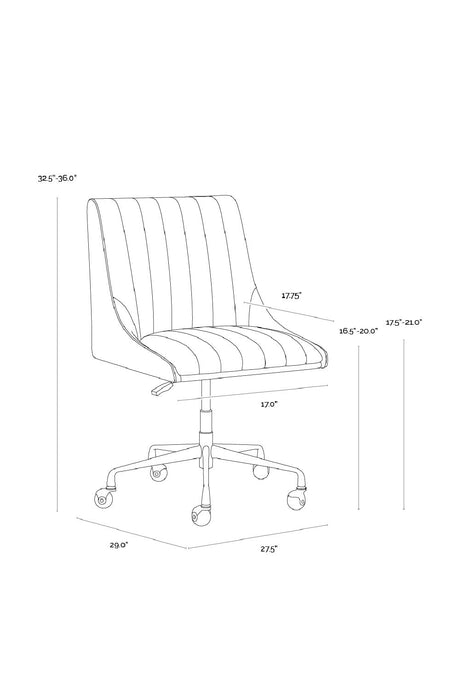 Modern European furniture - Vertical Stitched Office Chair - www.oroa.com