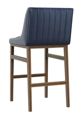 Modern European furniture - Leather-Look Vertical-Channeled Bar Stool - www.oroa.com