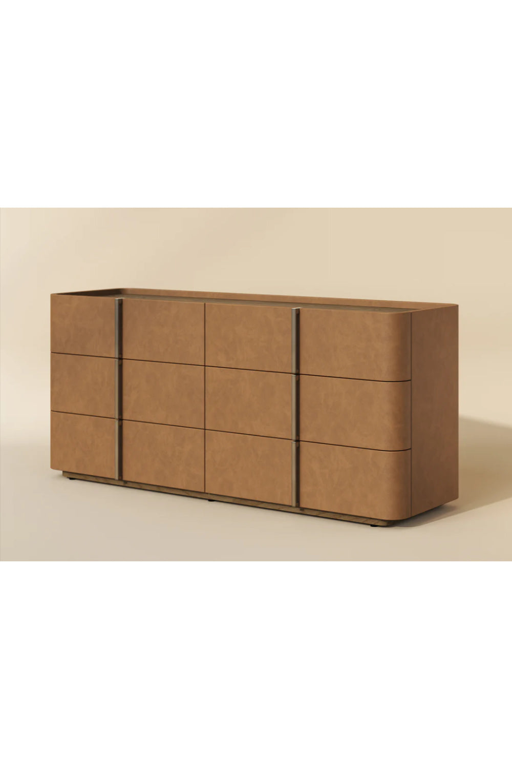 Modern European furniture - Leather-Look 6-Drawer Dresser - www.oroa.com