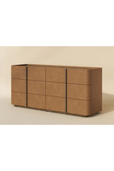 Modern European furniture - Leather-Look 6-Drawer Dresser - www.oroa.com