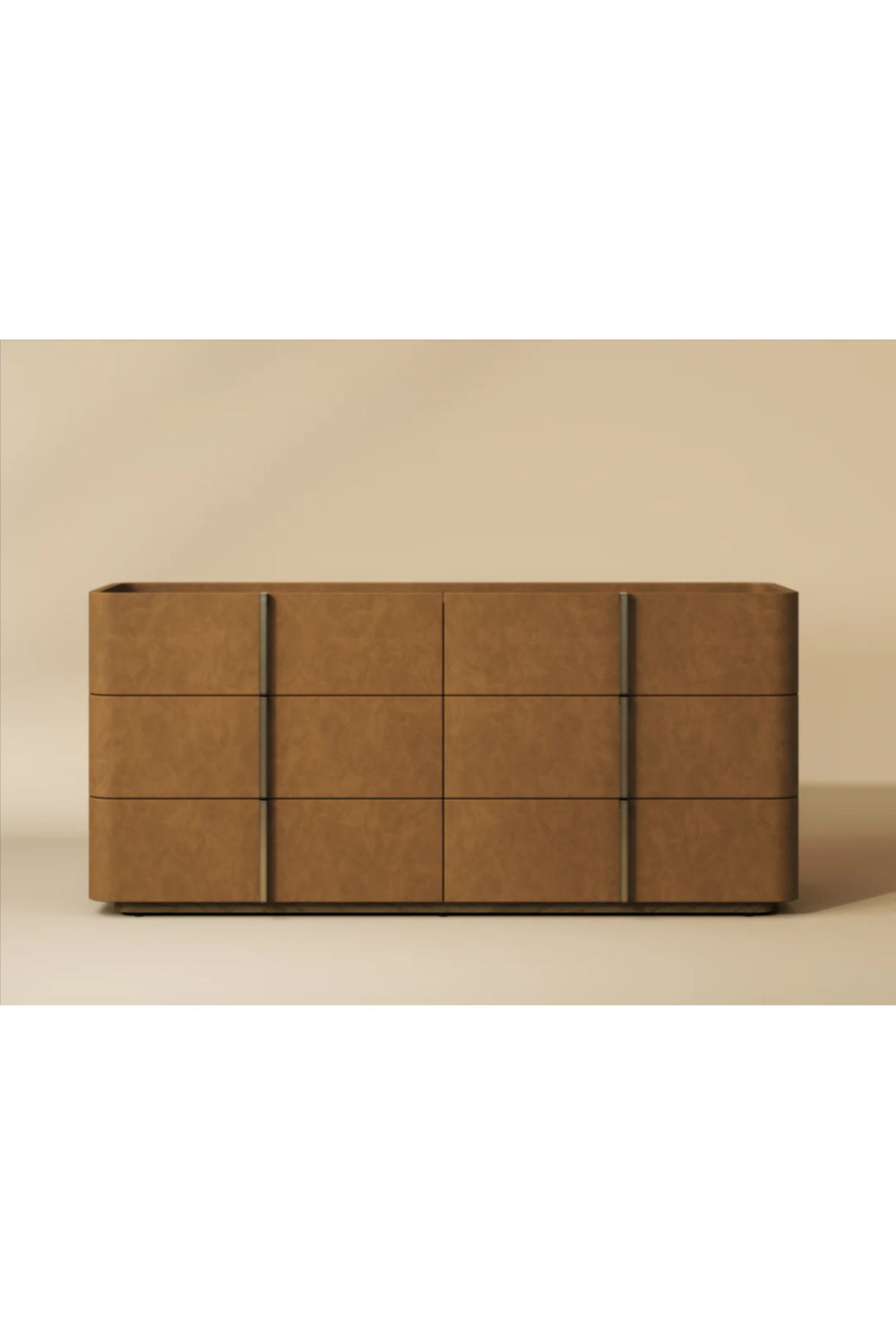 Modern European furniture - Leather-Look 6-Drawer Dresser - www.oroa.com
