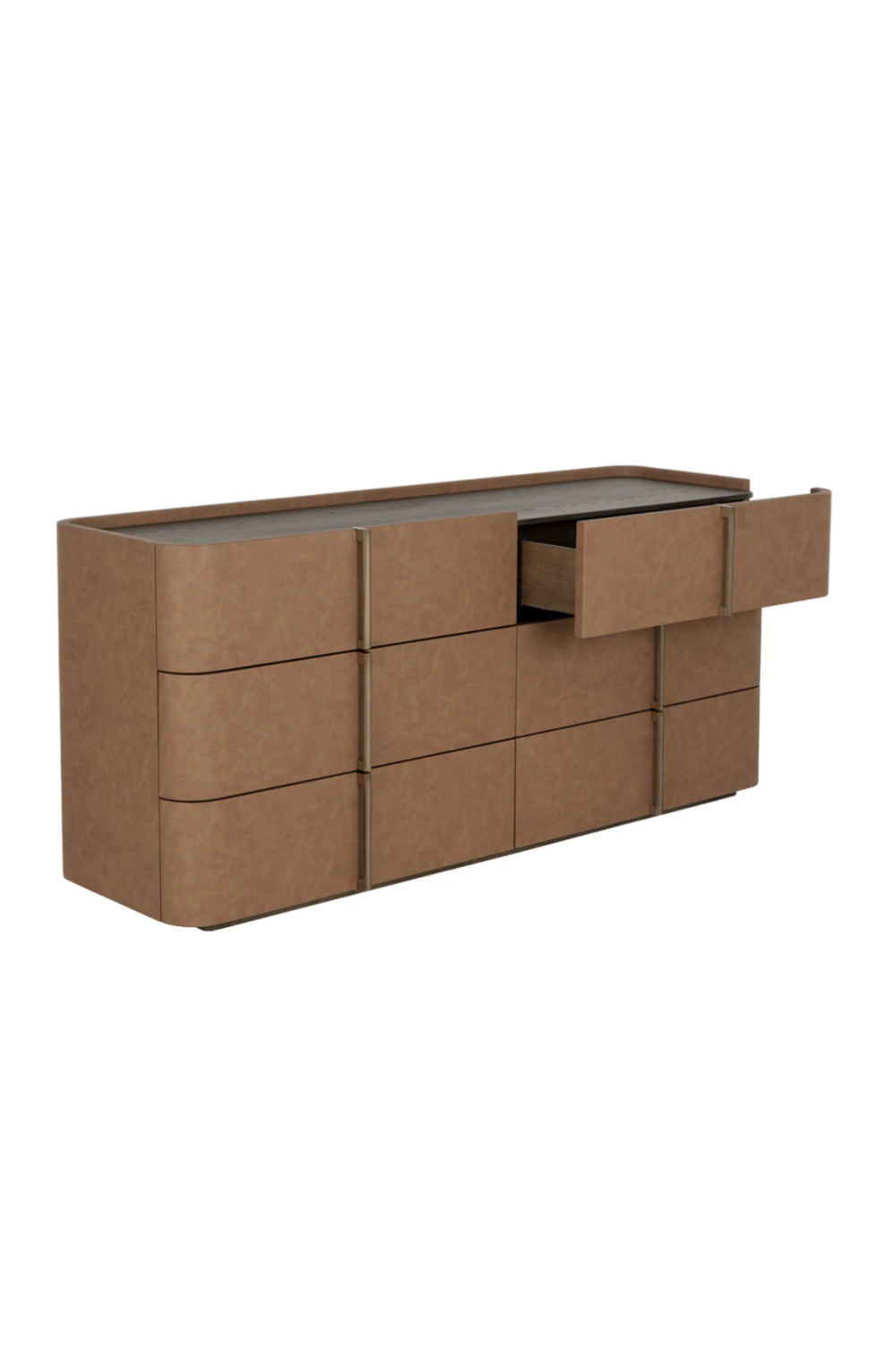 Modern European furniture - Leather-Look 6-Drawer Dresser - www.oroa.com