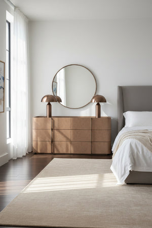 Modern European furniture - Leather-Look 6-Drawer Dresser - www.oroa.com