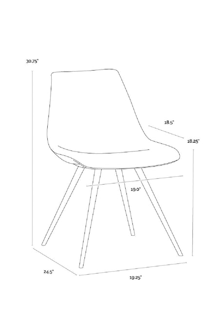 Modern European furniture - Fabric Shell Dining Chair - www.oroa.com