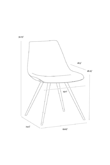 Modern European furniture - Fabric Shell Dining Chair - www.oroa.com