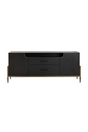 Modern European furniture - Black Wooden 2-Drawer Sideboard - www.oroa.com
