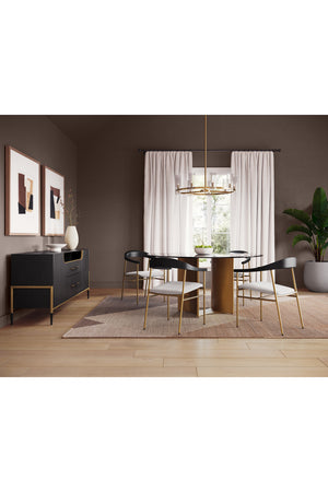   Modern European furniture - Black Wooden 2-Drawer Sideboard - www.oroa.com | Oroa.com
