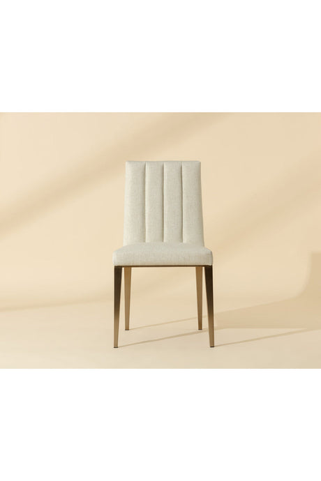 Modern European furniture - Vertical Channeled Dining Chairs (2) - www.oroa.com