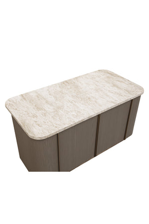 Marble Top & Wood Base Kitchen Island | Splendido Cataldi | Oroa.com