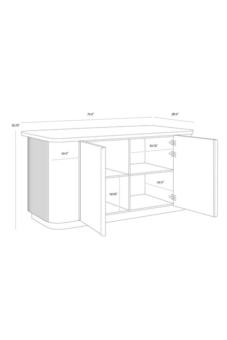 Modern European furniture - Marble Top & Wood Base Kitchen Island - www.oroa.com