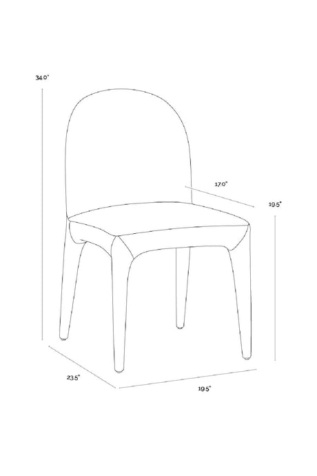 Modern European furniture - Seamless Upholstered Dining Chairs (2) - www.oroa.com