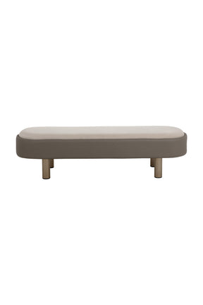 Taupe Modern Bench by Splendido Odella