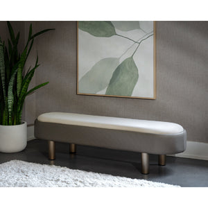 Modern European furniture - Taupe Modern Bench - www.oroa.com