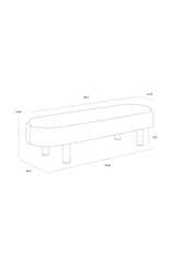 Modern European furniture - Taupe Modern Bench - www.oroa.com