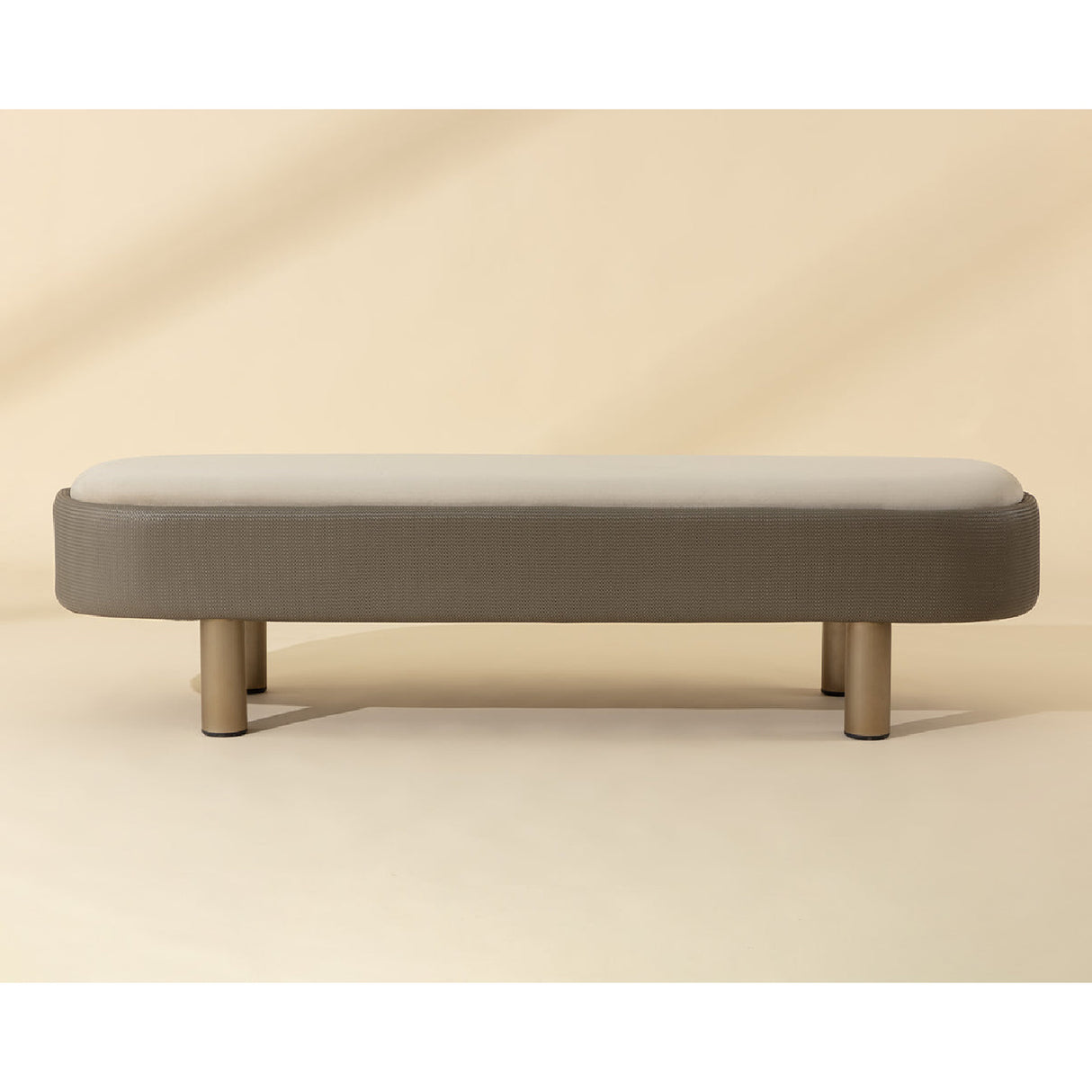 Modern European furniture - Taupe Modern Bench - www.oroa.com
