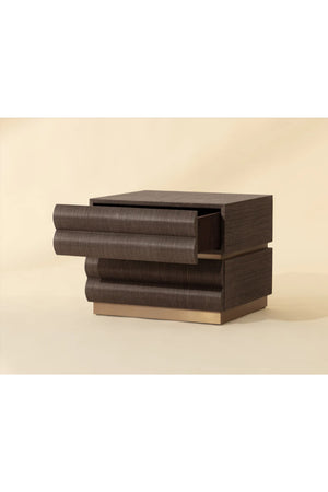 Modern European furniture - Tiered 2-Drawer Nightstand - www.oroa.com