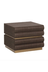Modern European furniture - Tiered 2-Drawer Nightstand - www.oroa.com