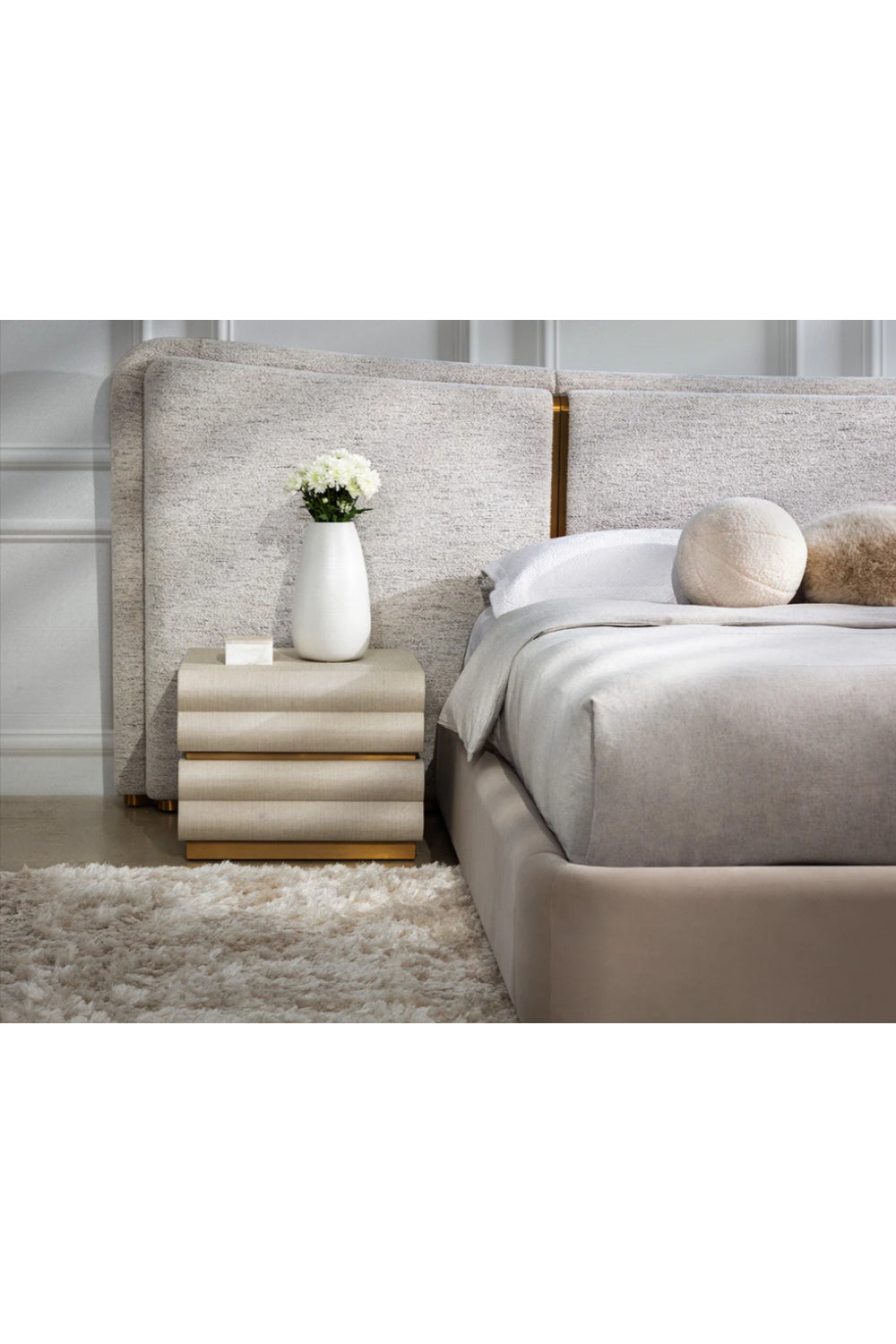 Modern European furniture - Tiered 2-Drawer Nightstand - www.oroa.com