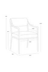 Modern European furniture - Cream Linen Dining Armchair - www.oroa.com