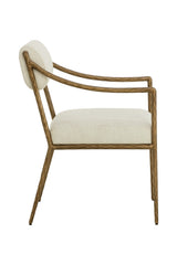 Modern European furniture - Cream Linen Dining Armchair - www.oroa.com