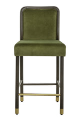 Modern European furniture - Green Upholstered Counter Stool - www.oroa.com