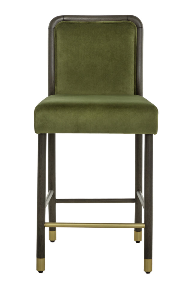 Modern European furniture - Green Upholstered Counter Stool - www.oroa.com
