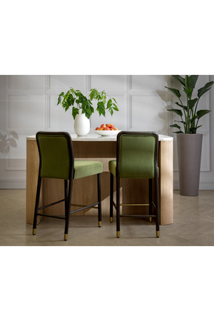 Modern European furniture - Green Upholstered Counter Stool - www.oroa.com