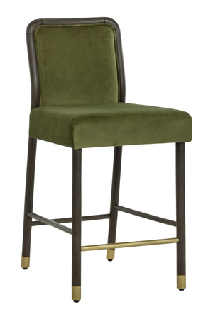 Modern European furniture - Green Upholstered Counter Stool - www.oroa.com