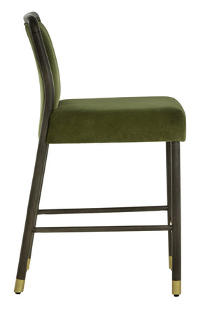 Modern European furniture - Green Upholstered Counter Stool - www.oroa.com