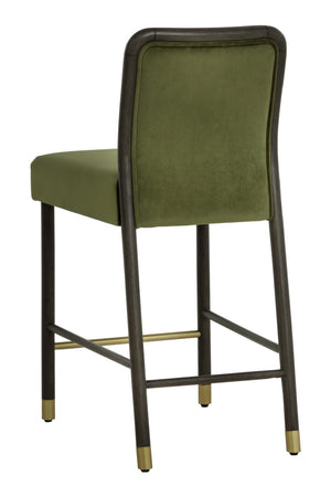 Modern European furniture - Green Upholstered Counter Stool - www.oroa.com