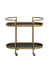 Modern European furniture - Antique Brass Bar Cart - www.oroa.com
