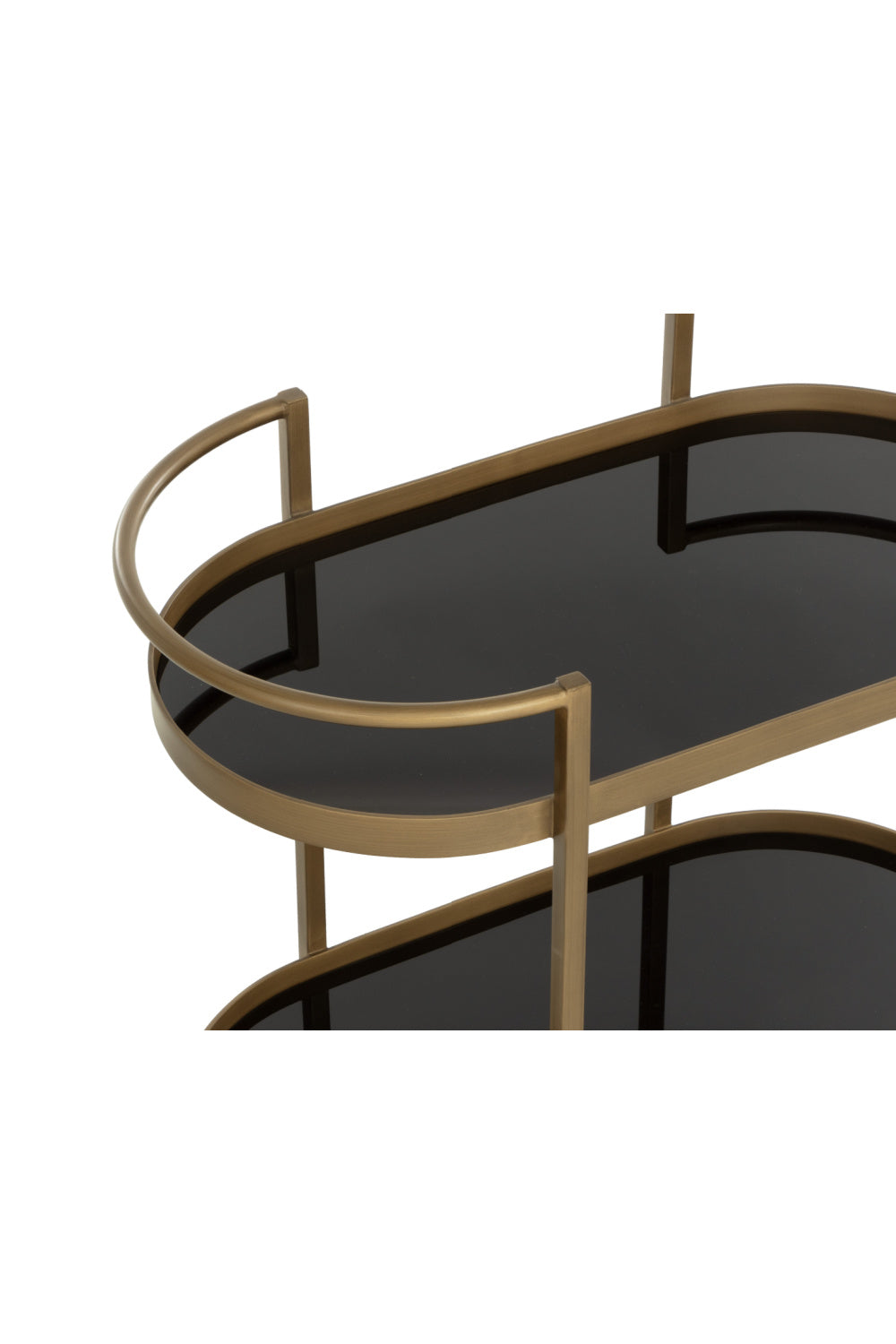 Modern European furniture - Antique Brass Bar Cart - www.oroa.com