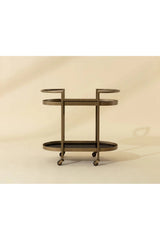 Modern European furniture - Antique Brass Bar Cart - www.oroa.com
