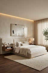 Modern European furniture - Boucle 3-Panel King Bed - www.oroa.com