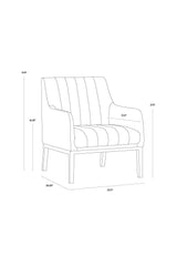 Modern European furniture - Black Leather Channeled Lounge Chair - www.oroa.com