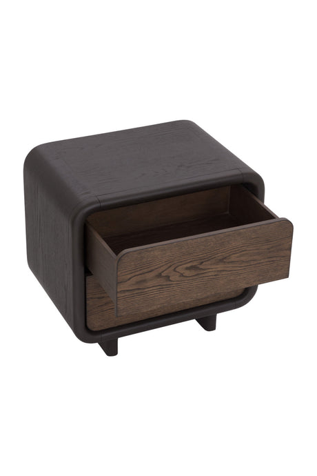 Modern European furniture - 2-Drawer Oak Nightstand - www.oroa.com