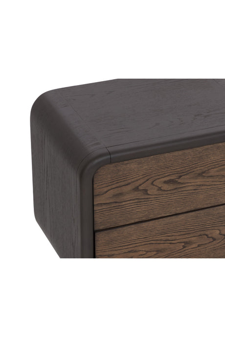 Modern European furniture - 2-Drawer Oak Nightstand - www.oroa.com