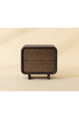 Modern European furniture - 2-Drawer Oak Nightstand - www.oroa.com