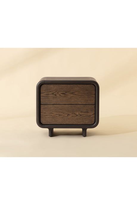 Modern European furniture - 2-Drawer Oak Nightstand - www.oroa.com