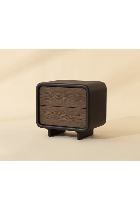 Modern European furniture - 2-Drawer Oak Nightstand - www.oroa.com