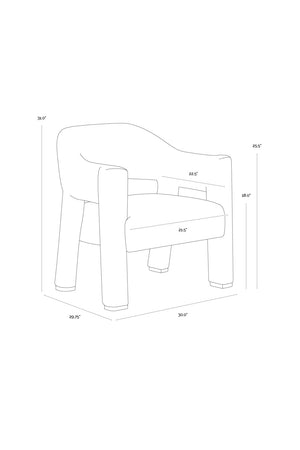 Modern European furniture - Green Cutout-Back Lounge Chair - www.oroa.com
