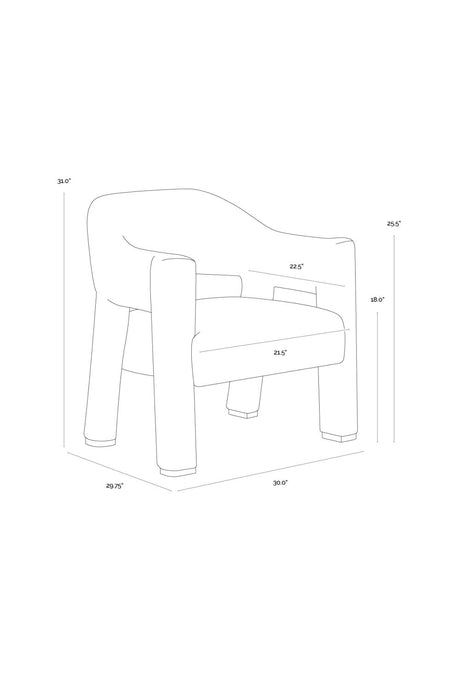 Modern European furniture - Green Cutout-Back Lounge Chair - www.oroa.com