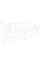 Modern European furniture - Minimalist Rounded-Back Sofa - www.oroa.com